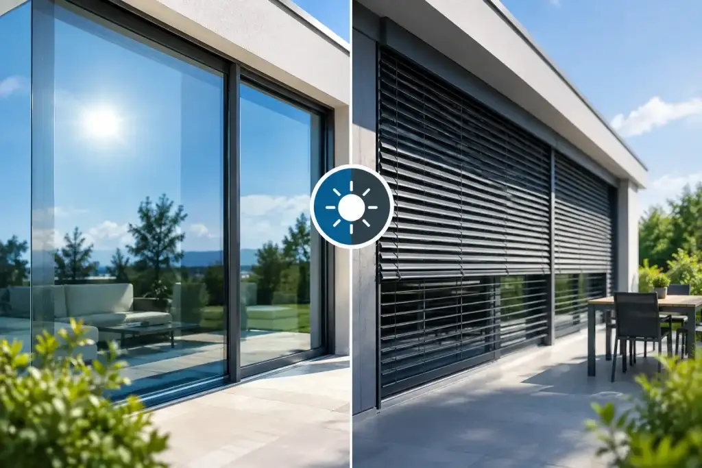 Sonnenschutzglas oder Außenbeschattung?